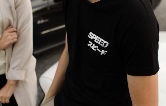 SH T-SHIRT SPEED ｽﾋﾟｰﾄﾞ BLACK (S)