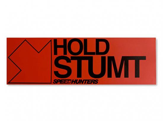 SH BUMPER STICKER HOLD STUMT RED