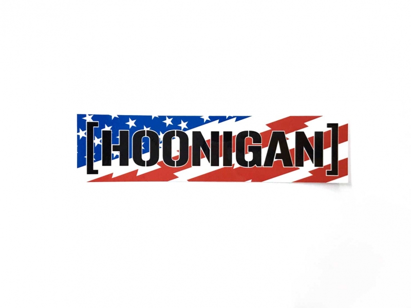 HOONIGAN STICKER STARS & STRIPES RED/WHITE