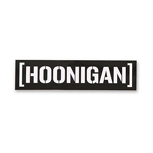 HOONIGAN STICKER CENSOR BAR WHITE LETTERS ON BLACK