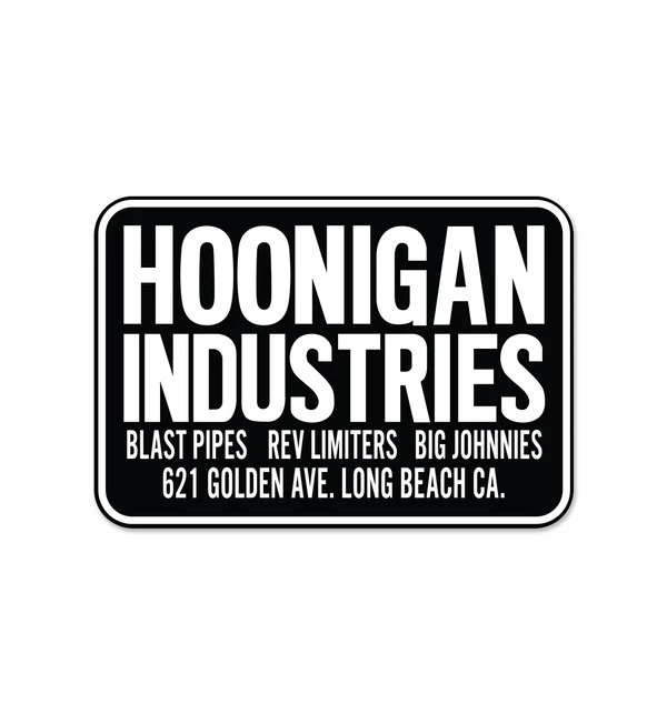 HOONIGAN STICKER SHOP “HOONIGAN INDUSRIES" BLACK/WHITE