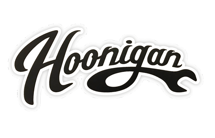 HOONIGAN STICKER WRENCH SCRIPT BLACK