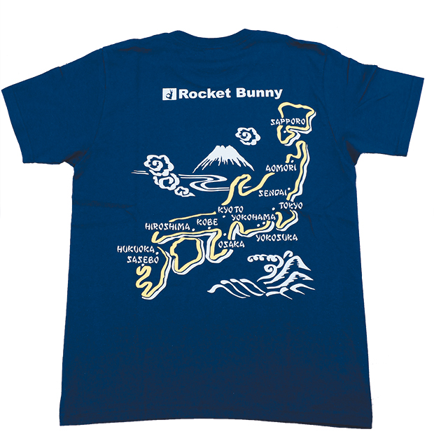 ROCKET BUNNY NEW T-SHIRT JAPAN MAP