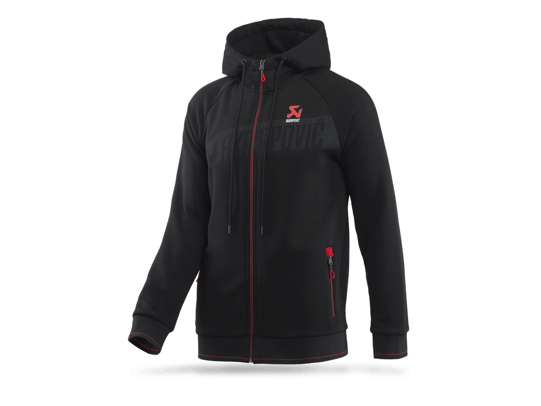 AKRAPOVIC CORPO ZIP HOODIE BLACK MEN