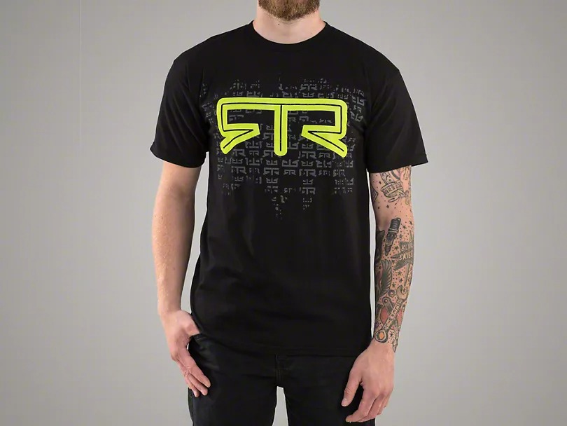 RTR T-SHIRT MATRIX BLACK/GREEN (M)