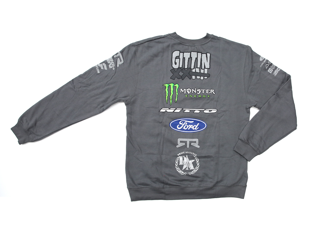 RTR CREW NECK VAUGHN GITTIN Jr. MONSTER ENERGY CHARCOAL (XL)