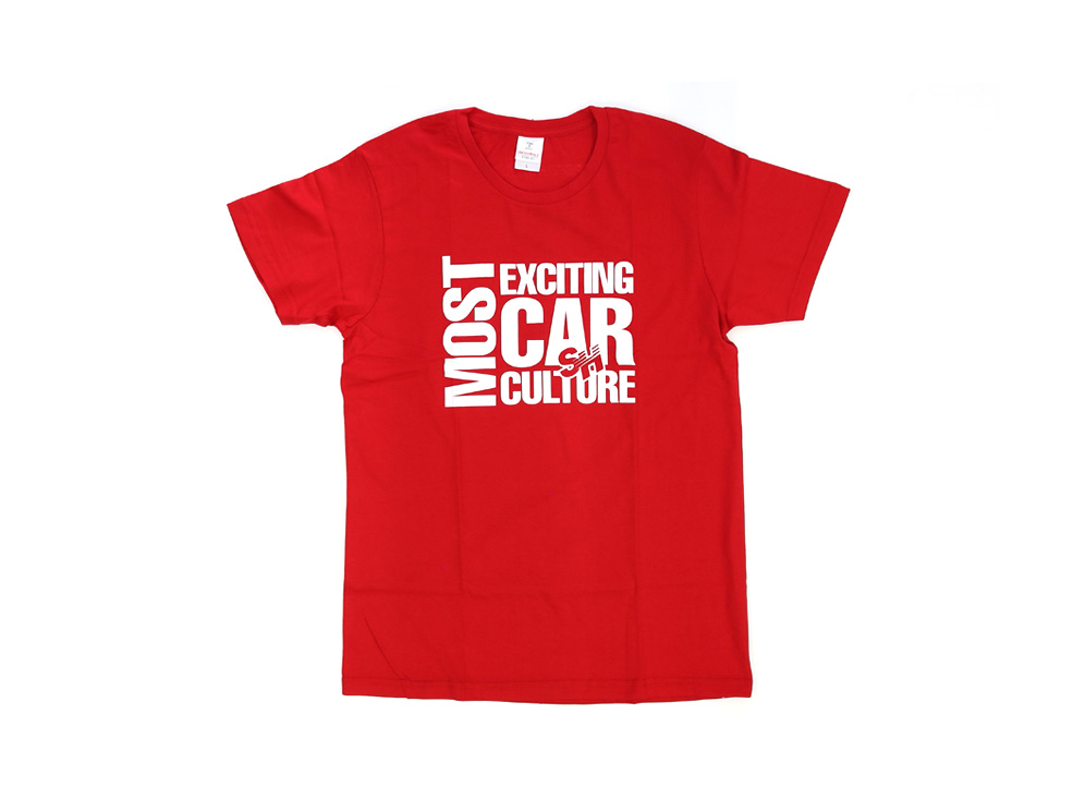 SH T-SHIRT“MOST EXCITING CAR CULTURE”RED (M)