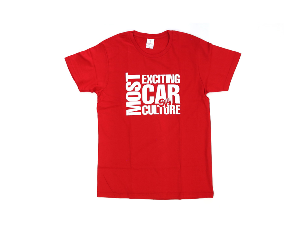 SH T-SHIRT“MOST EXCITING CAR CULTURE”RED (LL)