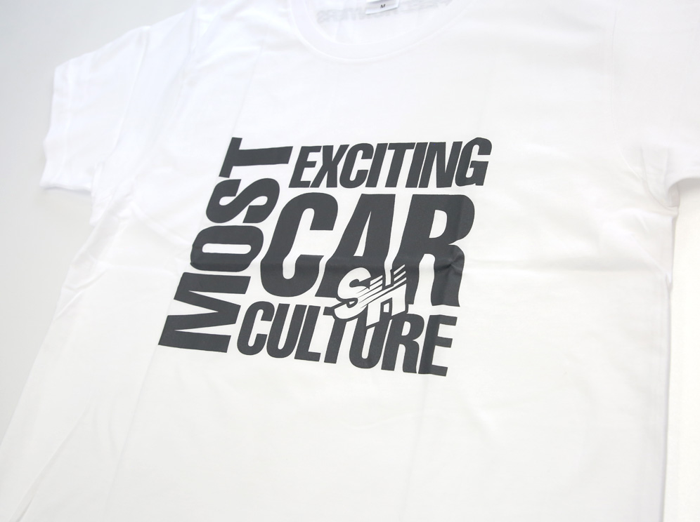 SH T-SHIRT“MOST EXCITING CAR CULTURE”WHITE (M)