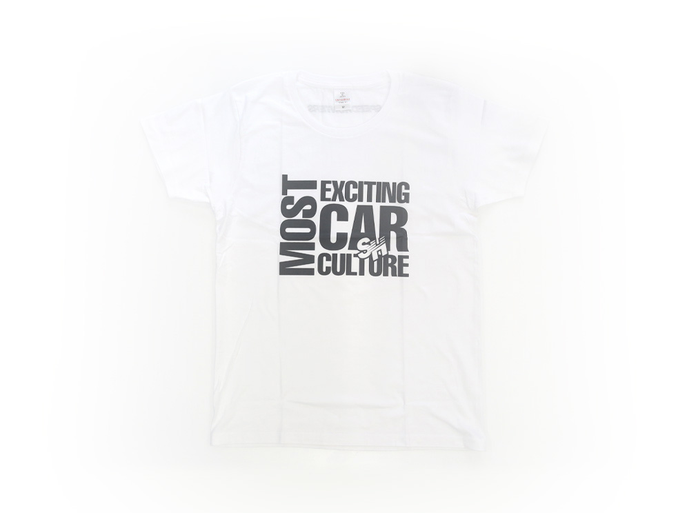 SH T-SHIRT“MOST EXCITING CAR CULTURE”WHITE (L)