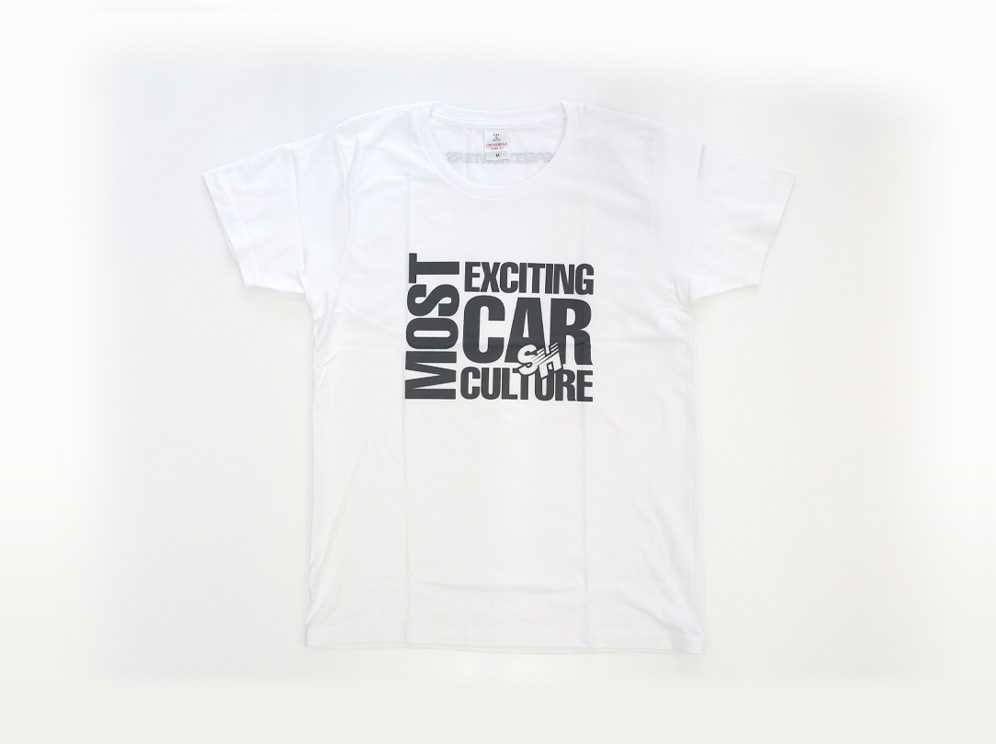 SH T-SHIRT“MOST EXCITING CAR CULTURE”WHITE (LL)