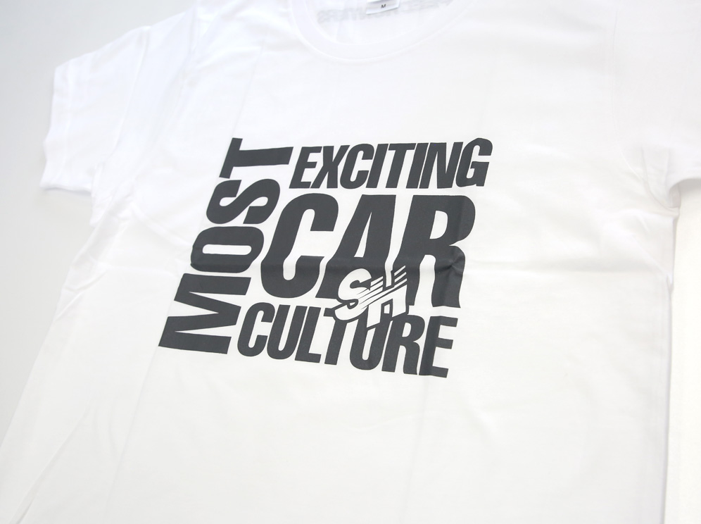 SH T-SHIRT“MOST EXCITING CAR CULTURE”WHITE (LL)