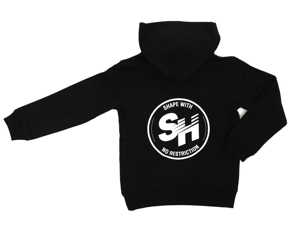 SH HOODIE SPEED SHAPE WITH NO RESTRICTION KIDS BLACK (130)