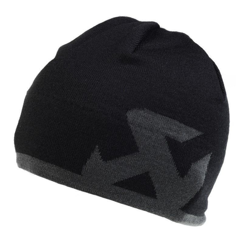 AKRAPOVIC KNIT CAP BEANIE BLACK/GRAY LOGO SIZE:40