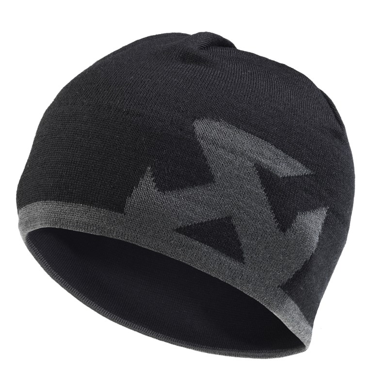 AKRAPOVIC KNIT CAP BEANIE BLACK/GRAY LOGO SIZE:40