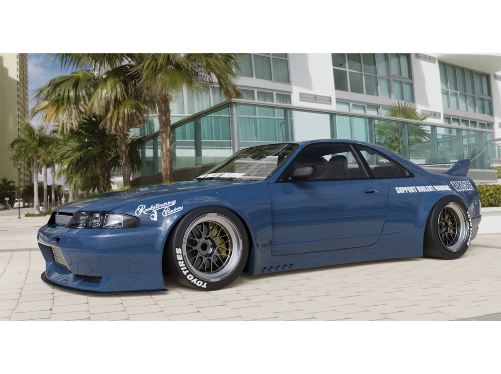 R33 GTR Wide body kit