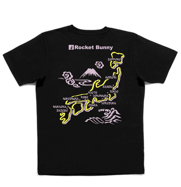 ROCKET BUNNY T-shirt Japan Map