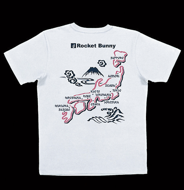 ROCKET BUNNY T-shirt Japan Map