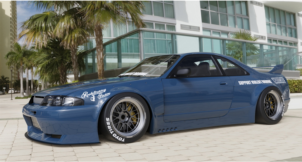 SKYLINE R33 GTR Wide body kit